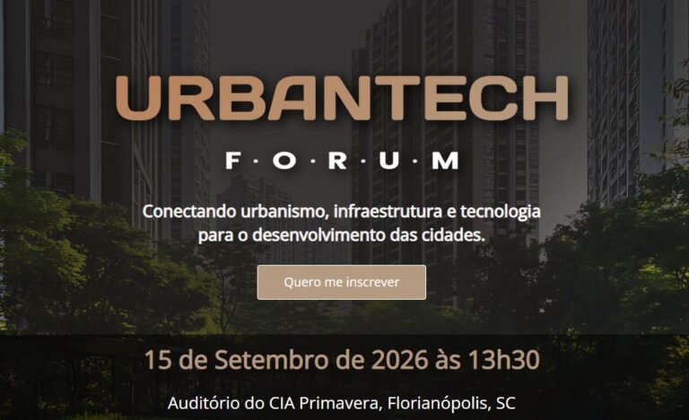 Crea-SC apoia Urban Tech Fórum 2026, que debate inovação e futuro das cidades